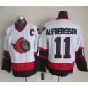 Senators #11 Daniel Alfredsson White CCM Throwback Stitched Jersey