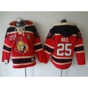 Senators #25 Chris Neil Red Sawyer Hooded Sweatshirt Stitched Jersey