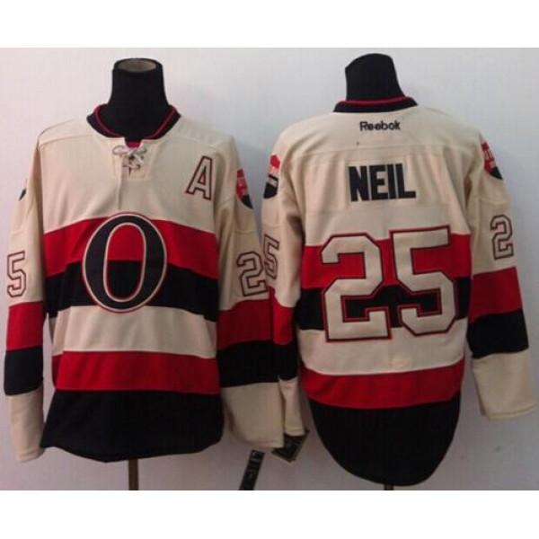 Senators #25 Chris Neil Cream 2014 Heritage Classic Stitched Jersey