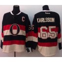 Senators #65 Erik Karlsson Black Third Stitched Jersey
