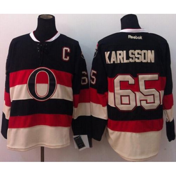 Senators #65 Erik Karlsson Black Third Stitched Jersey
