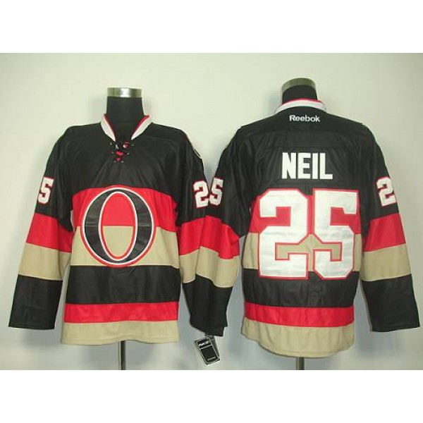 Senators #25 Chris Neil Black Third Stitched Jersey