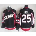Senators #25 Chris Neil Black Throwback Stitched Jersey