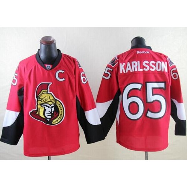 Senators #65 Erik Karlsson Red Home Stitched Jersey