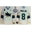 Sharks #8 Joe Pavelski White 2016 Stanley Cup Final Patch Stitched Jersey