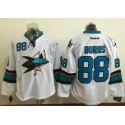 Sharks #88 Brent Burns White Stitched Jersey