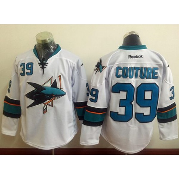 Sharks #39 Logan Couture White Stitched Jersey