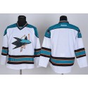 Sharks Blank Stitched White Jersey