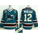 Sharks #12 Patrick Marleau Teal Autographed Stitched Jersey