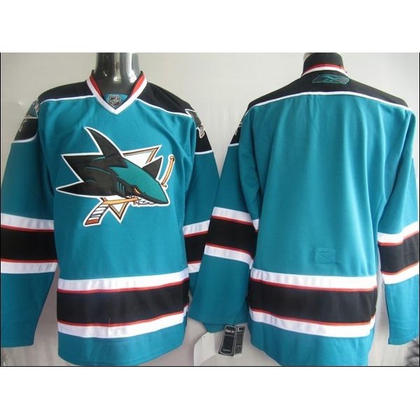 Sharks Blank Stitched Teal Jersey