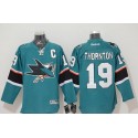 Sharks #19 Joe Thornton Stitched Teal Jersey