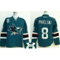 Sharks #8 Joe Pavelski Teal Autographed Stitched Jersey