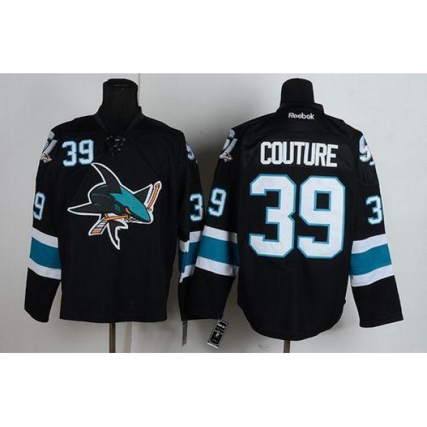 Sharks #39 Logan Couture Black Stitched Jersey