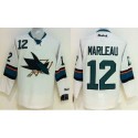Sharks #12 Patrick Marleau White Stitched Jersey