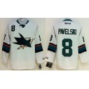 Sharks #8 Joe Pavelski White Stitched Jersey