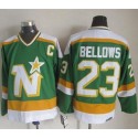Stars #23 Brian Bellows Stitched Green CCM Throwback Jersey