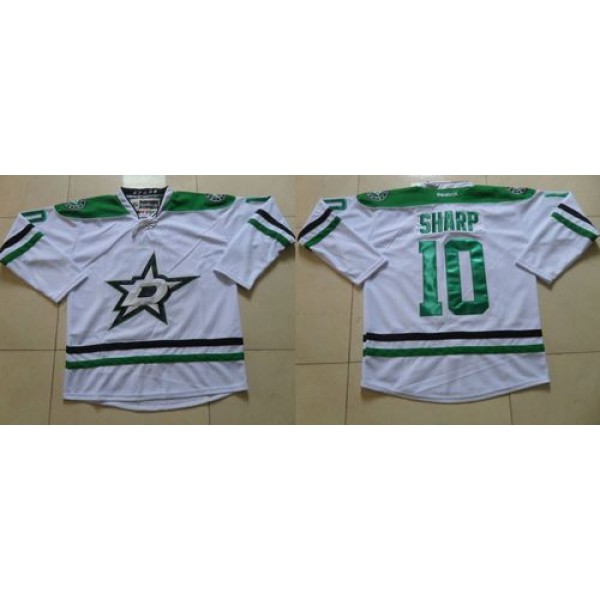 Stars #10 Patrick Sharp White Stitched Jersey