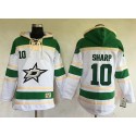 Stars #10 Patrick Sharp White Sawyer Hooded Sweatshirt Stitched Jersey
