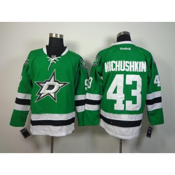Stars #43 Valeri Nichushkin Green Stitched Jersey