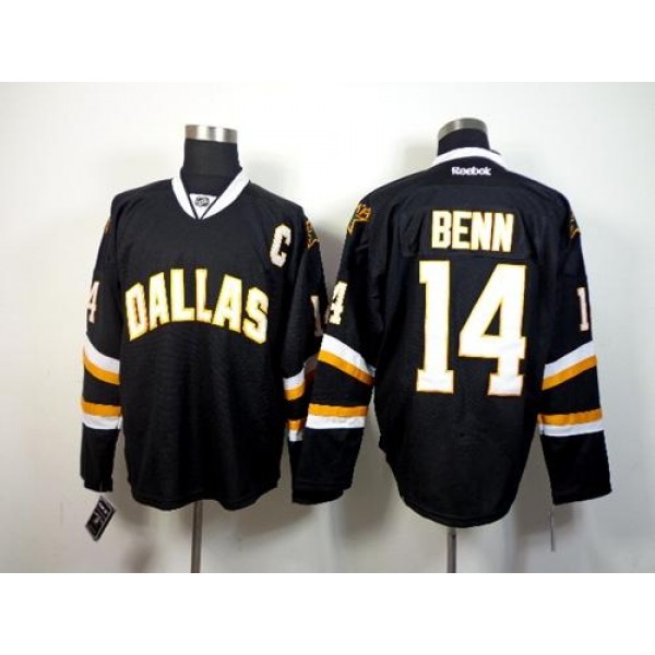 Stars #14 Jamie Benn Black Stitched Jersey