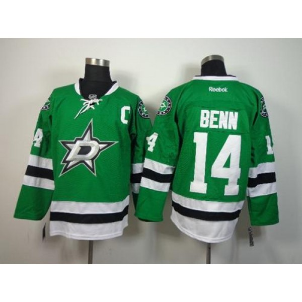 Stars #14 Jamie Benn Green Home Stitched Jersey