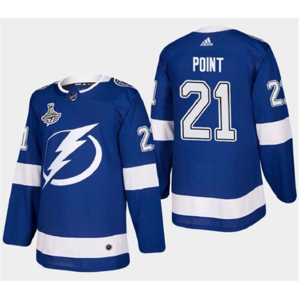 Tampa Bay Lightning #21 Brayden Point 2021 Stanley Cup Champions Stitched Jersey