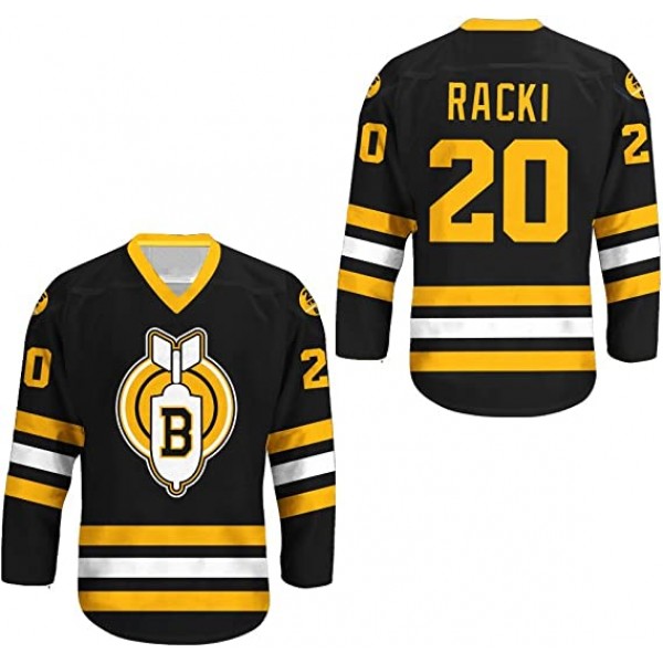 Thunder Bay Bombers #20 Carl Racki Black Hockey Jersey