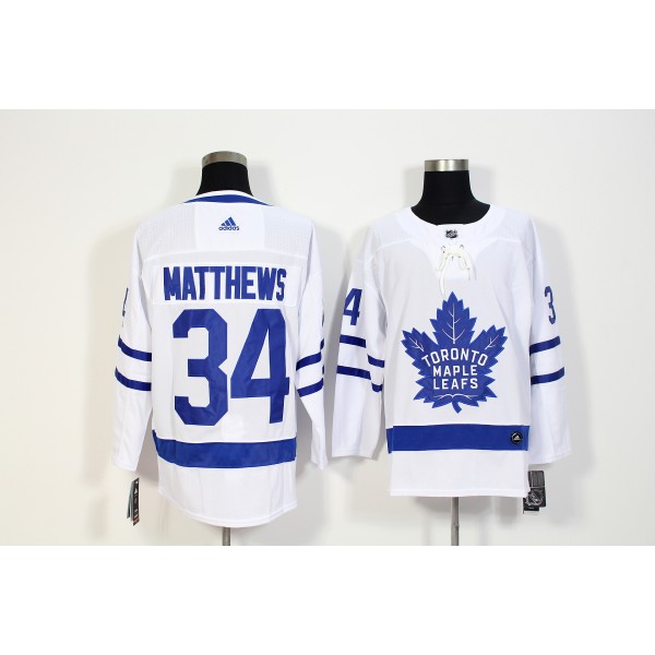 Toronto Maple Leafs #34 Auston Matthews White Stitched Adidas Jersey