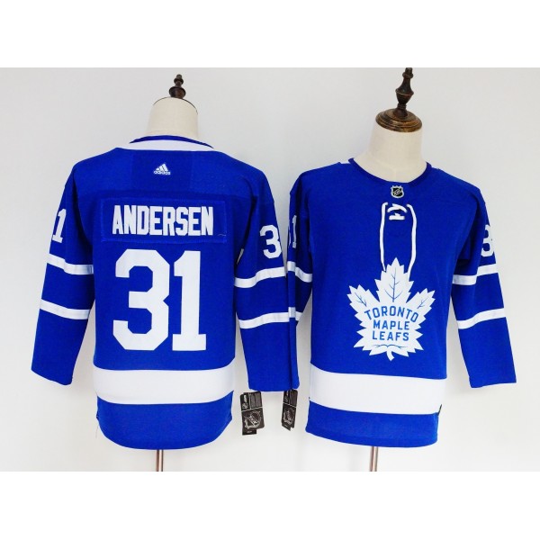 Toronto Maple Leafs #31 Frederik Andersen Blue Stitched Adidas Jersey