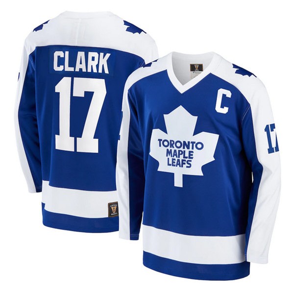Toronto Maple Leafs #17 Wendel Clark Blue Stitched Jersey