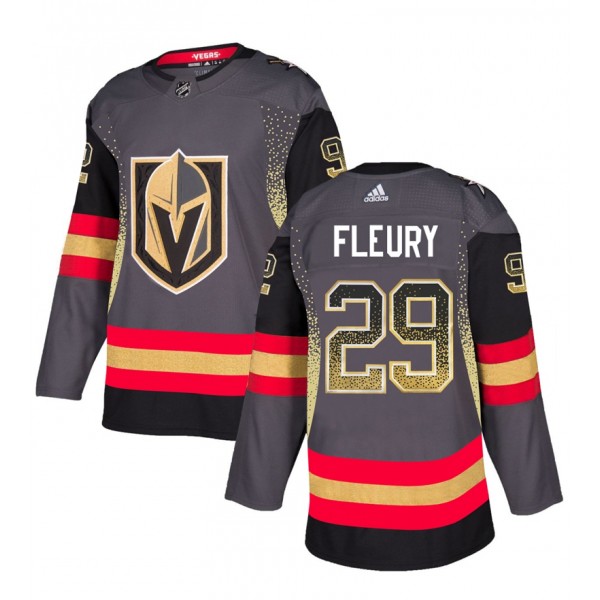 Vegas Golden Knights #29 Marc-Andre Fleury Grey Drift Fashion Stitched Jersey