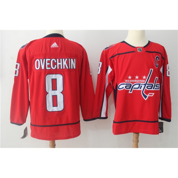Washington Capitals #8 Alexander Ovechkin Red Stitched Adidas Jersey