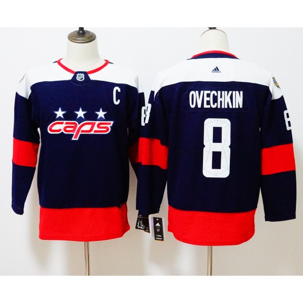 Washington Capitals #8 Alexander Ovechkin Navy 2018 Stadium Series Authentic Pro Stitched Adidas Jersey
