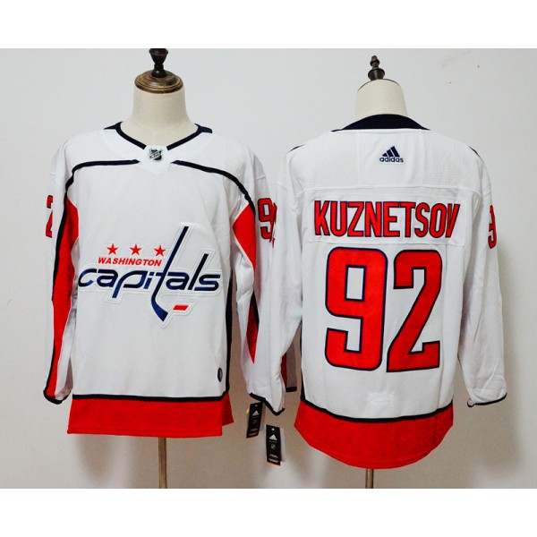 Washington Capitals #92 Evgeny Kuznetsov White Stitched Adidas Jersey