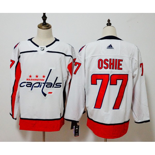 Washington Capitals #77 TJ Oshie White Stitched Adidas Jersey