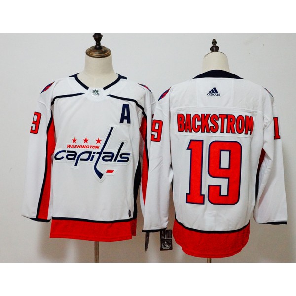 Washington Capitals #19 Nicklas Backstrom White Stitched Adidas Jersey
