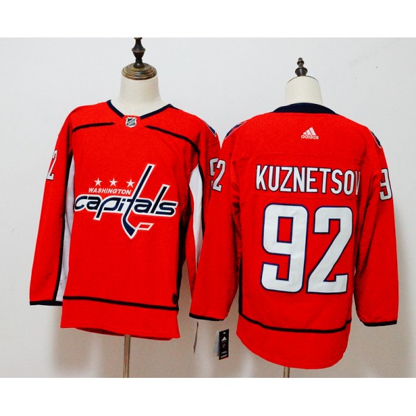 Washington Capitals #92 Evgeny Kuznetsov Red Stitched Adidas Jersey