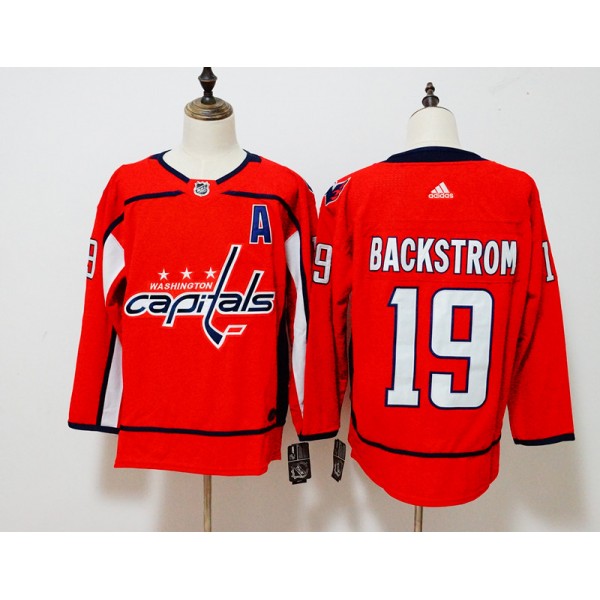 Washington Capitals #19 Nicklas Backstrom Red Stitched Adidas Jersey