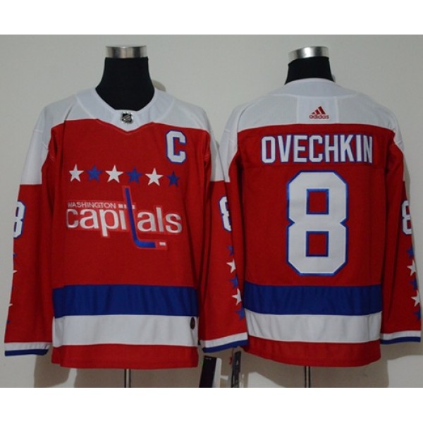 Washington Capitals #8 Alex Ovechkin Red Stitched Jersey