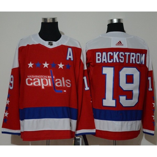 Washington Capitals #19 Nicklas Backstrom Red Stitched Jersey