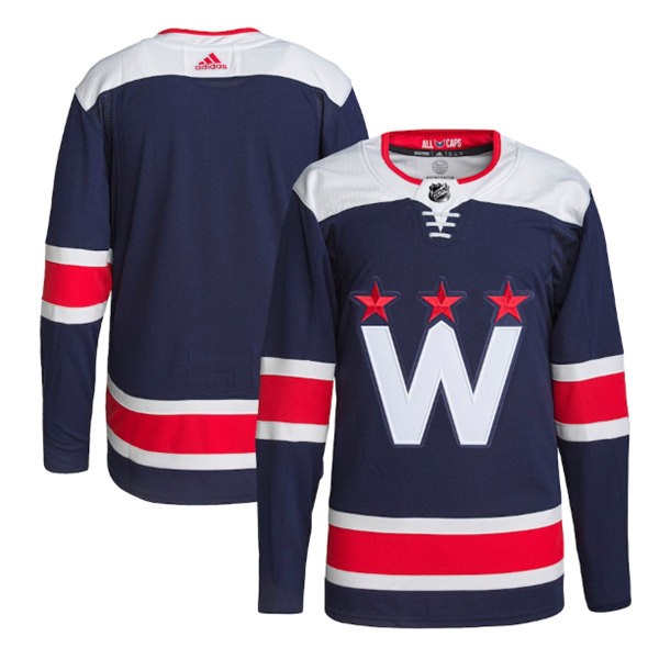 Washington Capitals Blank Navy Pro Stitched Jersey