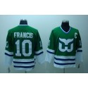 Whalers #10 Ron Francis Stitched CCM Throwback Green Jersey