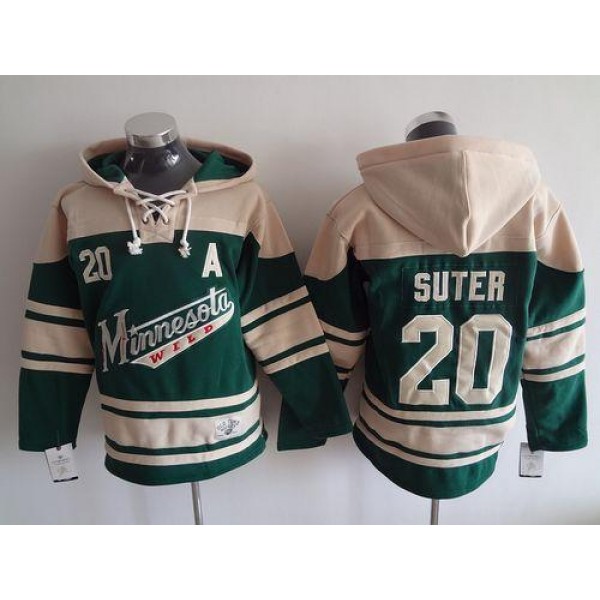 Wild #20 Ryan Suter Green Sawyer Hooded Sweatshirt Stitched Jersey