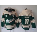 Wild #11 Zach Parise Green Sawyer Hooded Sweatshirt Stitched Jersey