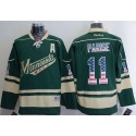 Wild #11 Zach Parise Green USA Flag Fashion Stitched Jersey