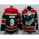 Wild #9 Mikko Koivu Green Red Sawyer Hooded Sweatshirt Stitched Jersey