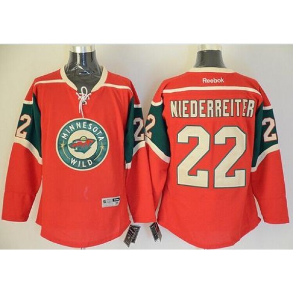 Wild #22 Nino Niederreiter Red Stitched Jersey