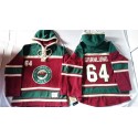 Wild #64 Mikael Granlund Red Sawyer Hooded Sweatshirt Stitched Jersey
