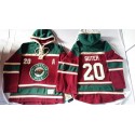 Wild #20 Ryan Suter Red Sawyer Hooded Sweatshirt Stitched Jersey