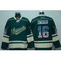 Wild #16 Jason Zucker Green USA Flag Fashion Stitched Jersey